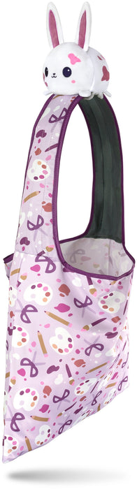 Plushie Tote Bag - Light Purple Crafting and White Crafting Bunny