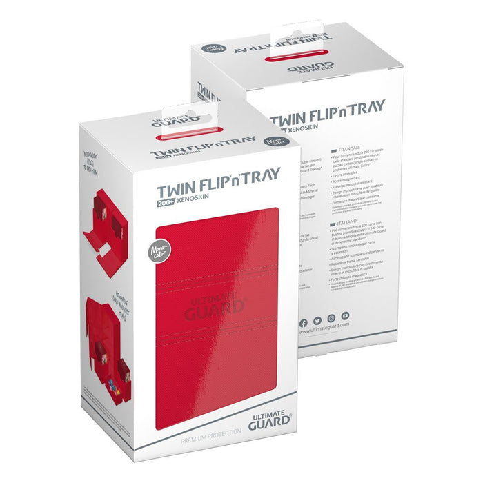 Ultimate Guard Twin Flip n Tray 200+ XenoSkin Red Deck Box