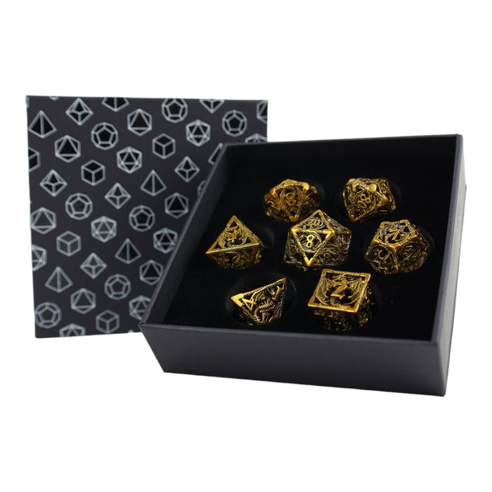 Metal RPG Dice - Hollow Dragon Ancient Bronze