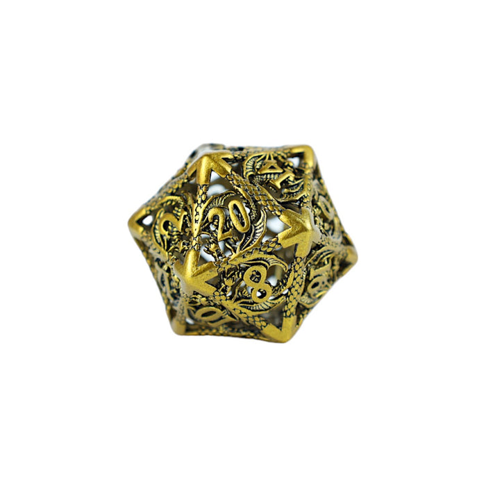 Metal RPG Dice - Hollow Dragon Ancient Bronze