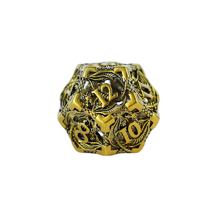 Metal RPG Dice - Hollow Dragon Ancient Bronze