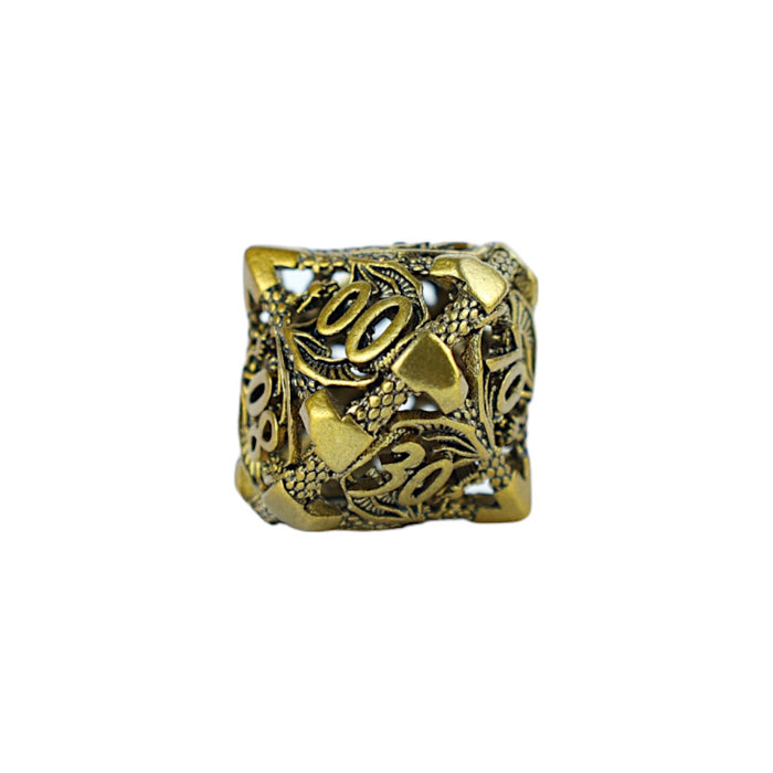 Metal RPG Dice - Hollow Dragon Ancient Bronze