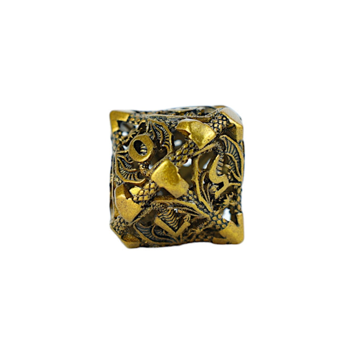 Metal RPG Dice - Hollow Dragon Ancient Bronze