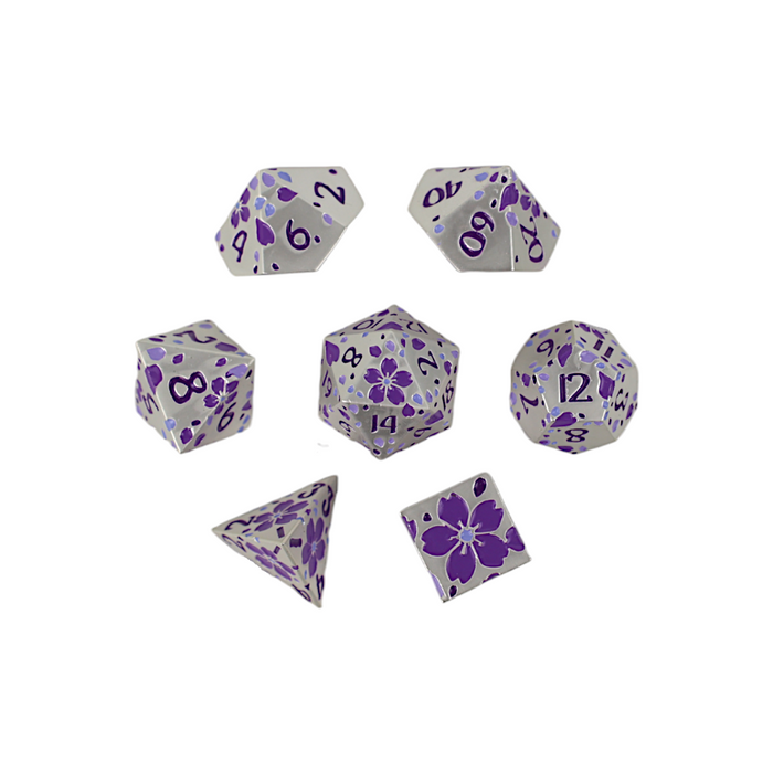 Metal RPG Dice - Sakura Purple
