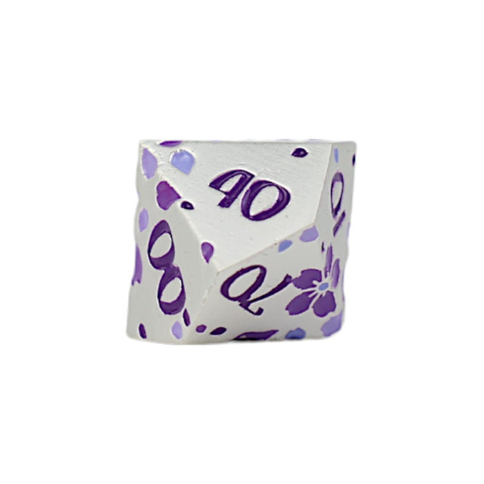 Metal RPG Dice - Sakura Purple