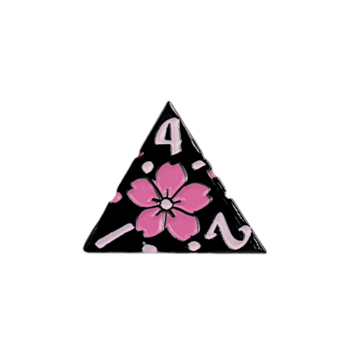 Metal RPG Dice - Sakura Black Pink