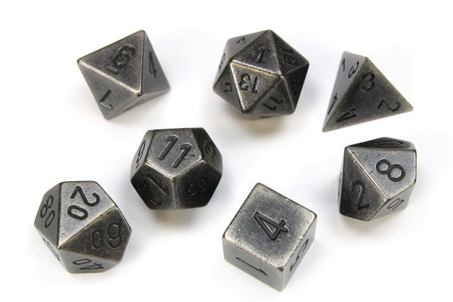 Chessex Polyhedryal 7-Die Set Metal Dark Metal