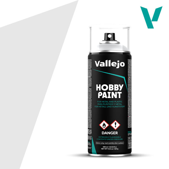 Vallejo 28011 Aerosol Grey Primer 400ml Hobby Spray Paint