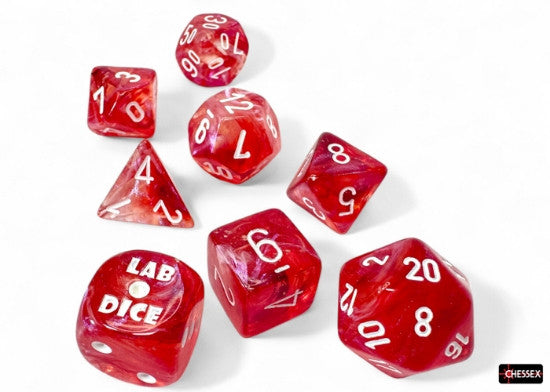 Chessex: Polyhedral 7-Die Set Borealis Passion/White Luminary