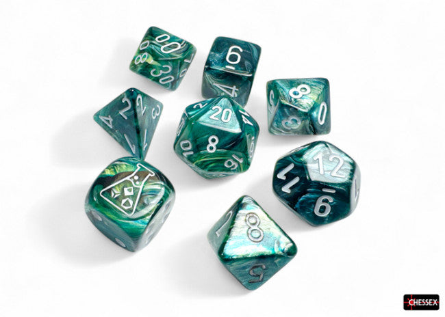 Chessex: Polyhedral 7-Die Set Lustrous Neptune/Grey
