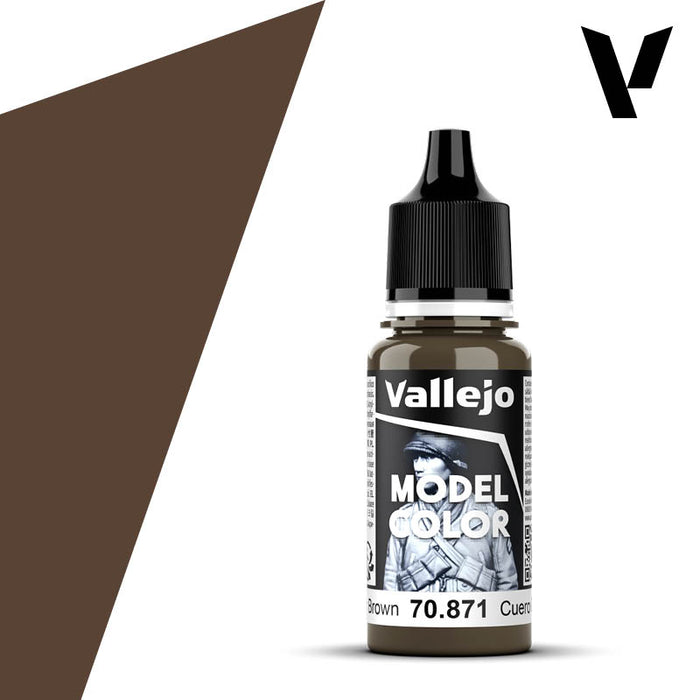 Vallejo 70871 Model Colour Leather Brown 18ml Acrylic Paint