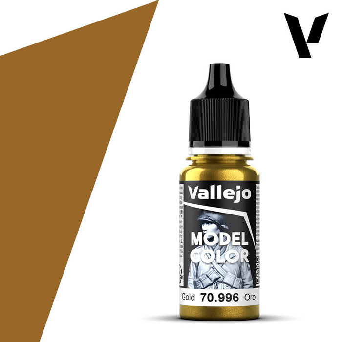 Vallejo 70996 Model Colour Metallic Gold 18ml Acrylic Paint