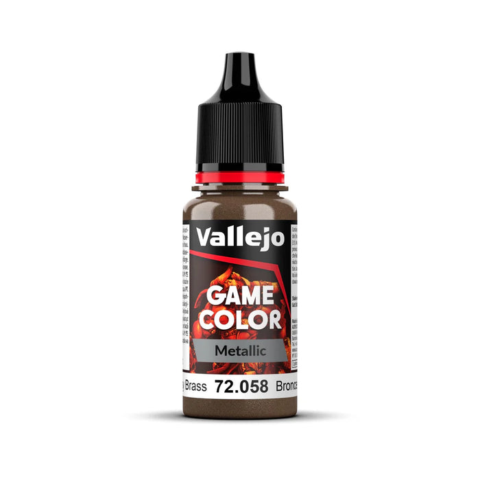 Vallejo 72058 Game Colour Brassy Brass 18ml Acrylic Paint