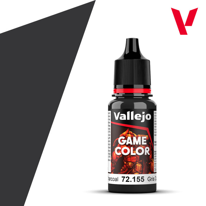 Vallejo 72155 Game Colour Extra Opaque Heavy Charcoal 18ml Acrylic Paint