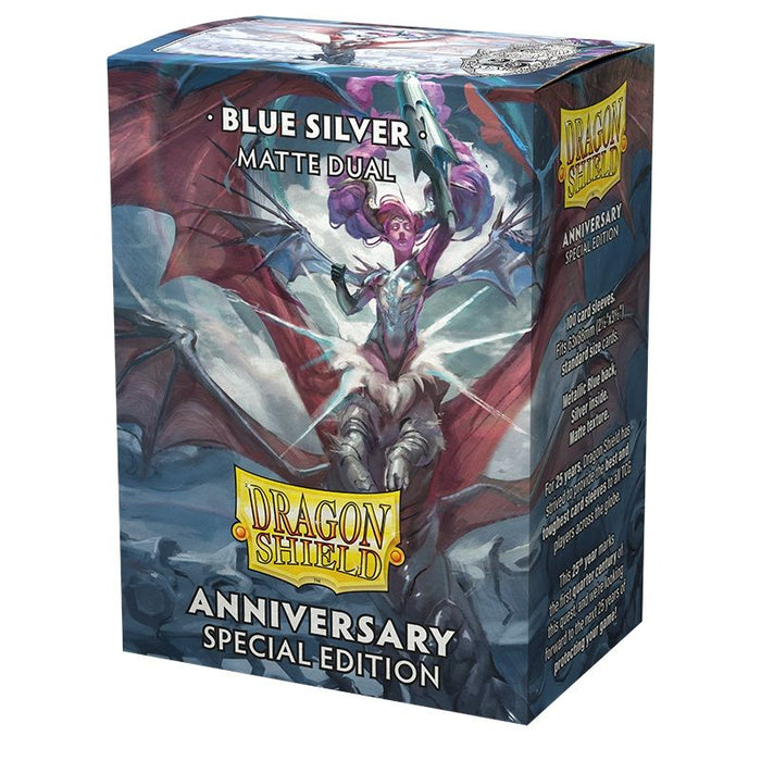 Dragon Shield Dual Matte 100 - Blue Silver Anniversary Special Edition