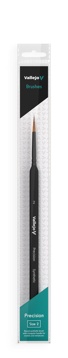 Vallejo Brushes: Precision Round Brush - Synthetic Triangular Handle
