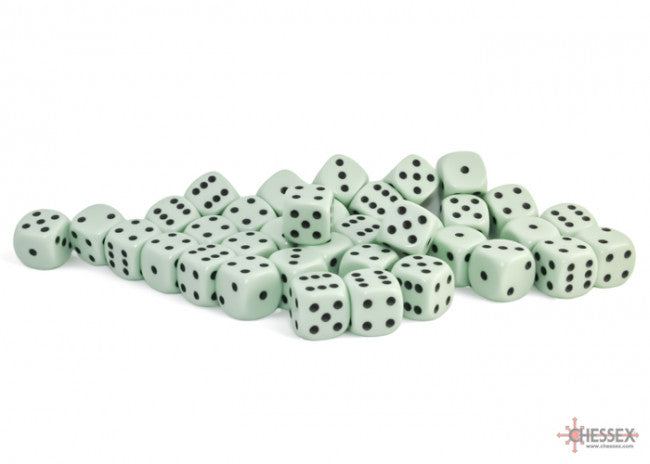 Chessex: 12mm D6 Dice Block Opaque Pastel Green/Black