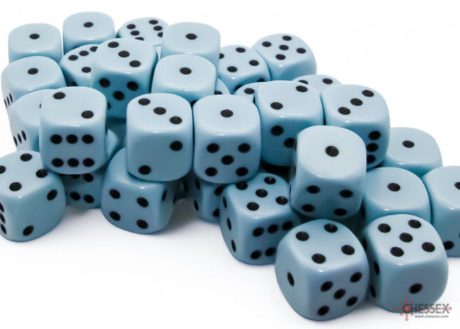 Chessex: 12mm D6 Dice Block Opaque Pastel Blue/Black