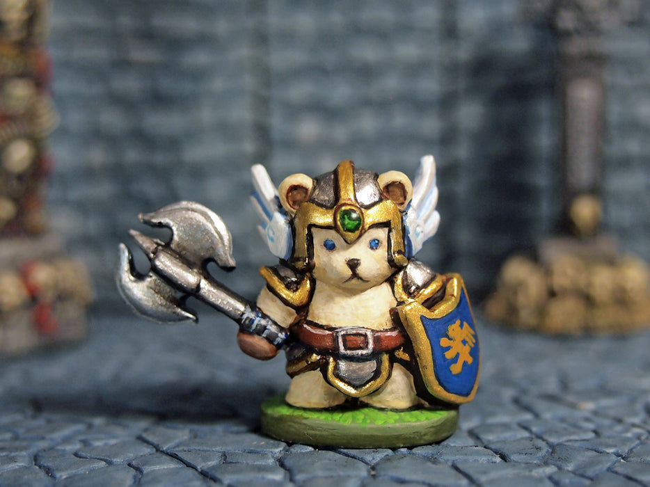 Aurora Model - Teddy Bear Knight with Double Axe