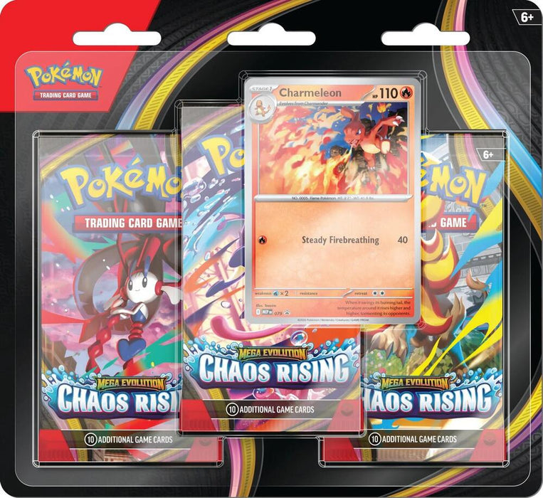 Pokemon TCG Mega Evolutions - Chaos Rising Three Booster Blister