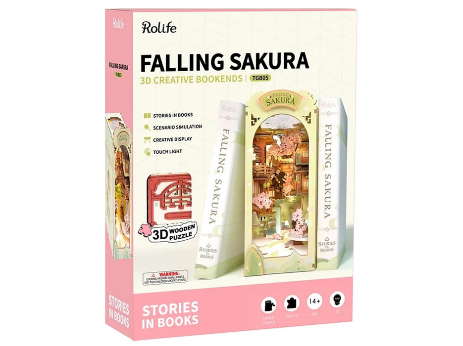 DIY Bookends - Falling Sakura
