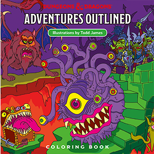 D&D Adventures Outlined Colouring Book