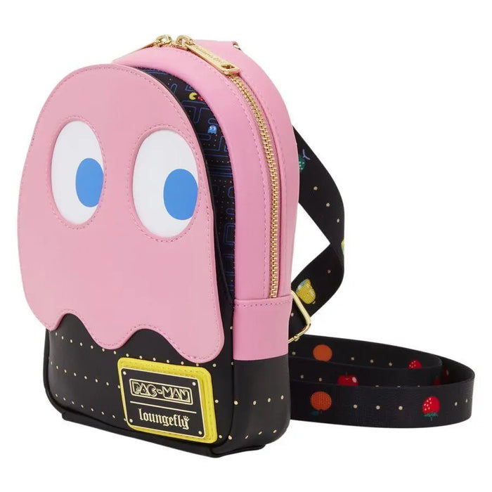 Loungefly - Pac-man: Pinky Ghost Sling Crossbody Bag