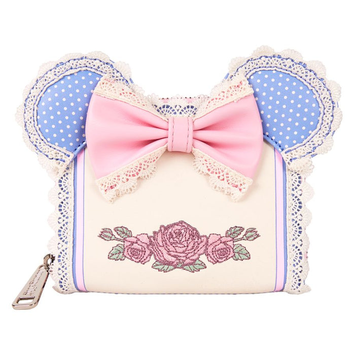 Loungefly - Disney: Minnie Floral & Lace Ears Zip Around Wallet