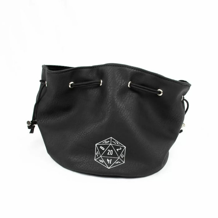 Leather Multipocket Dice Bag - Black