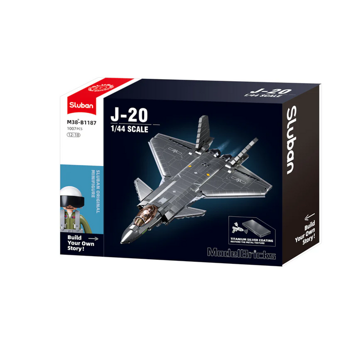 Sluban - MB J20 Stealth Aircraft Metal Coating