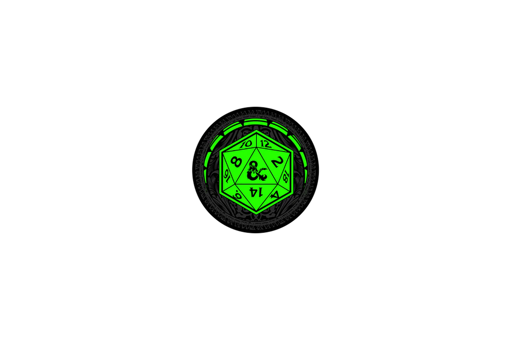 Pinfinity - D&D Classic Glow in the Dark D20 AR Pin