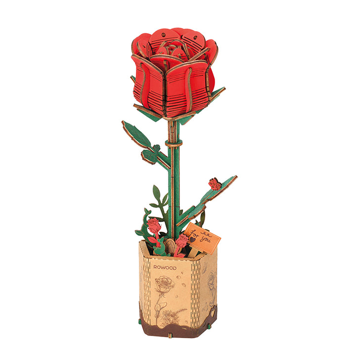 Robotime Wood Bloom Red Rose
