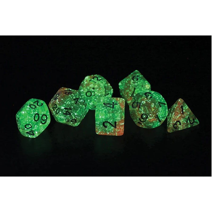 Sirius Dice - Lotus Glowworm Dice Set