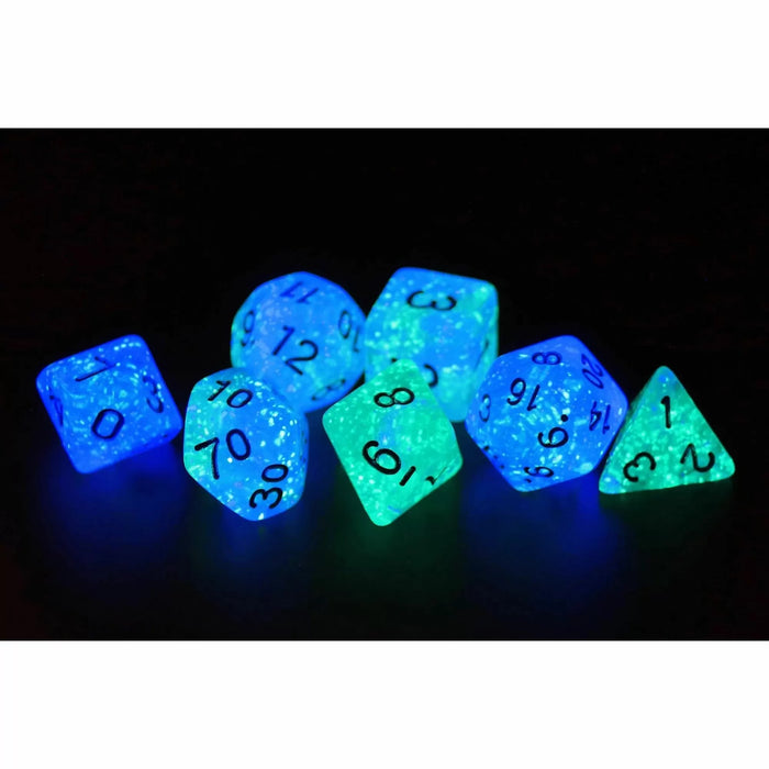 Sirius Dice - Frosted Glowworm Dice Set