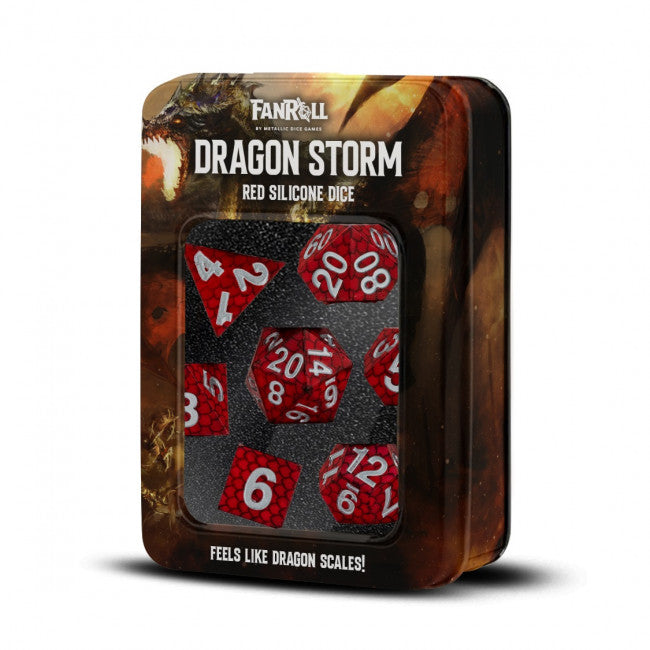 MDG 16mm Silicone Dragon Storm Dice: Red Dragon Scales