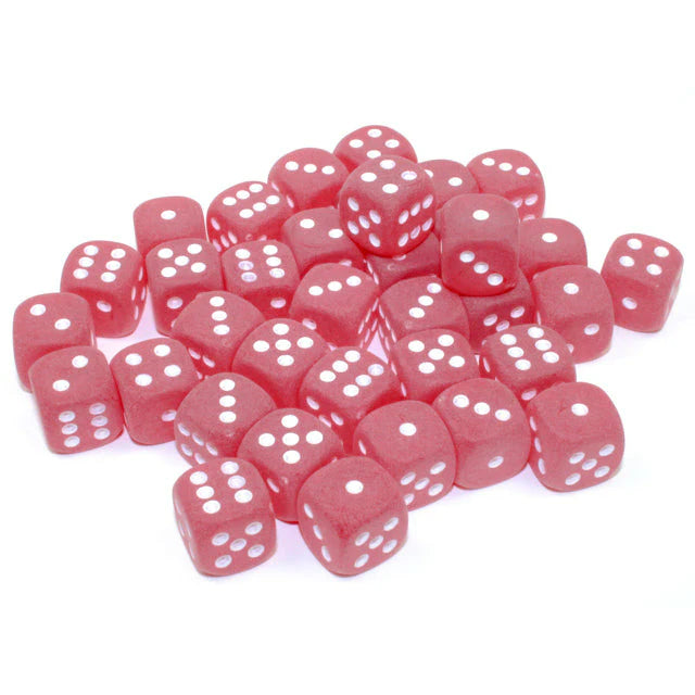 Chessex: 12mm D6 Dice Block Frosted Red/White