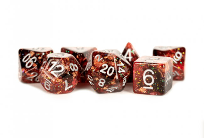 MDG 16mm Resin Polyhedral Dice Set: Eternal Fire