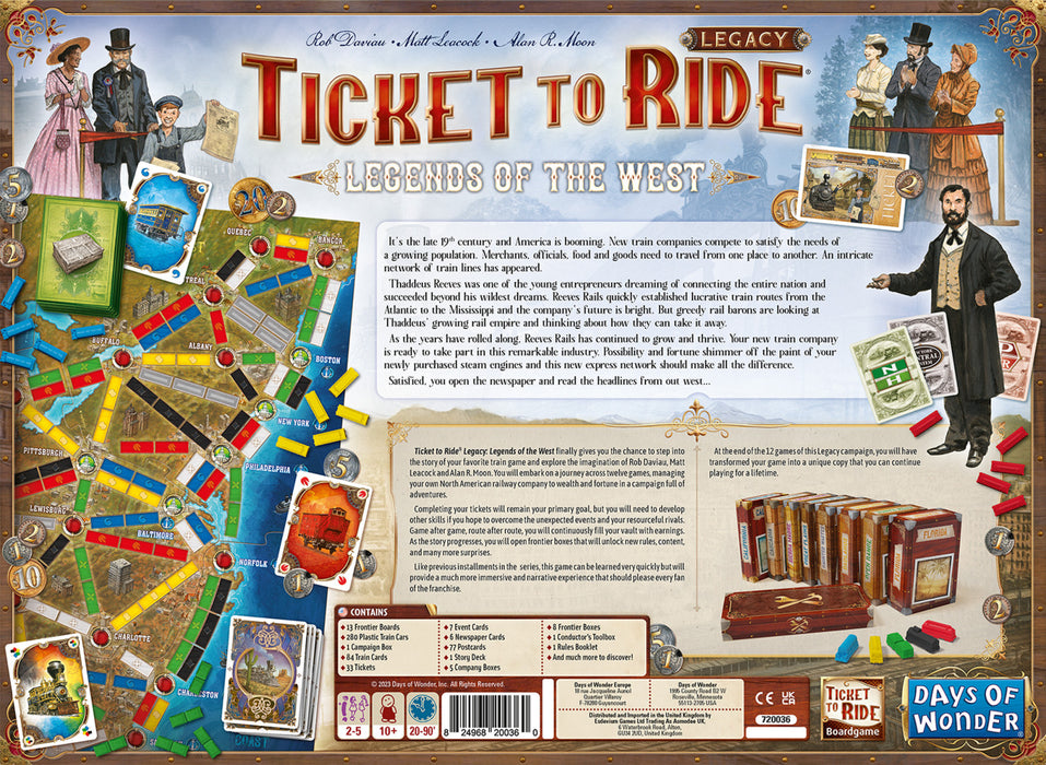 Ticket to Ride Legacy Legends of the West