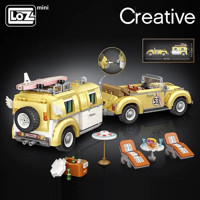 LOZ Car & Caravan Model