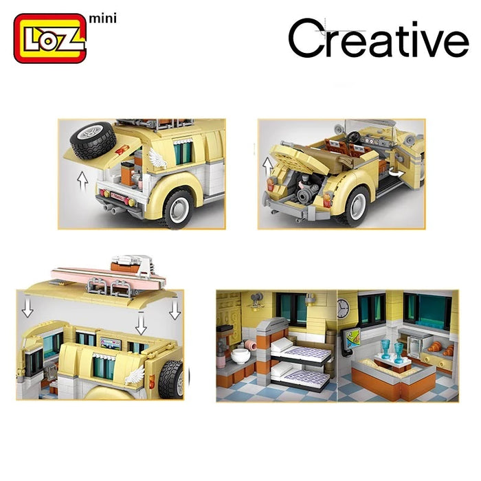 LOZ Car & Caravan Model