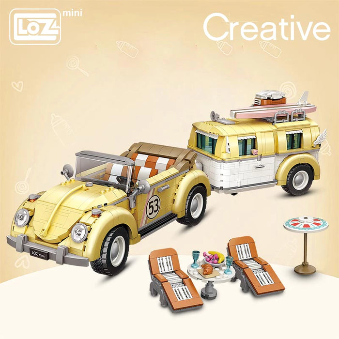 LOZ Car & Caravan Model