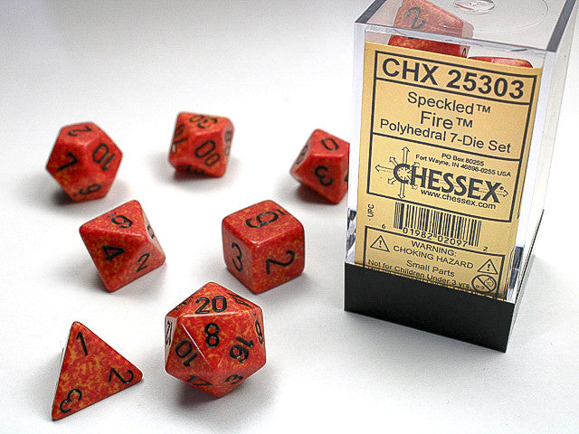 Chessex: Polyhedral 7-Die Set Speckled Fire