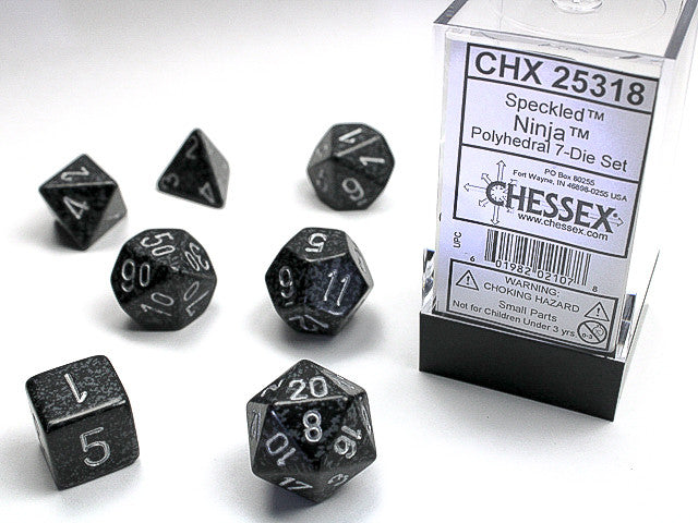 Chessex: Polyhedral 7-Die Set Speckled Ninja