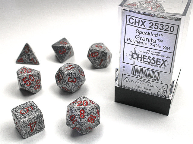 Chessex: Polyhedral 7-Die Set Speckled Granite