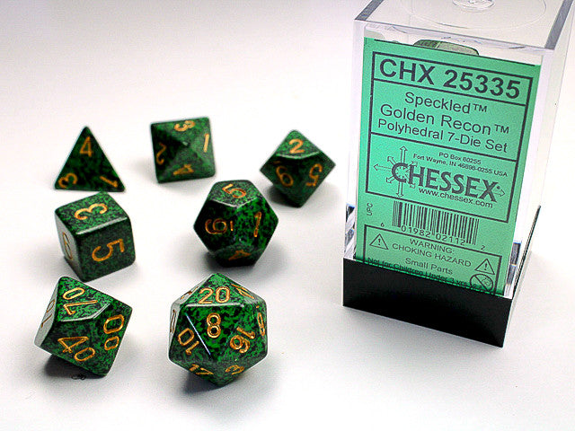 Chessex: Polyhedral 7-Die Set Speckled Golden Recon