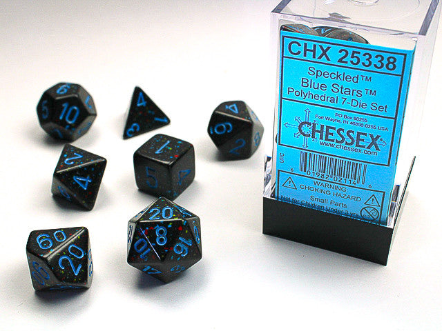 Chessex: Polyhedral 7-Die Set Speckled Blue Stars