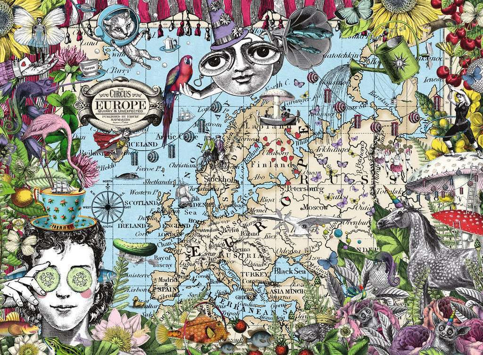 Ravensburger - European Map Quirky Circus 500 pieces