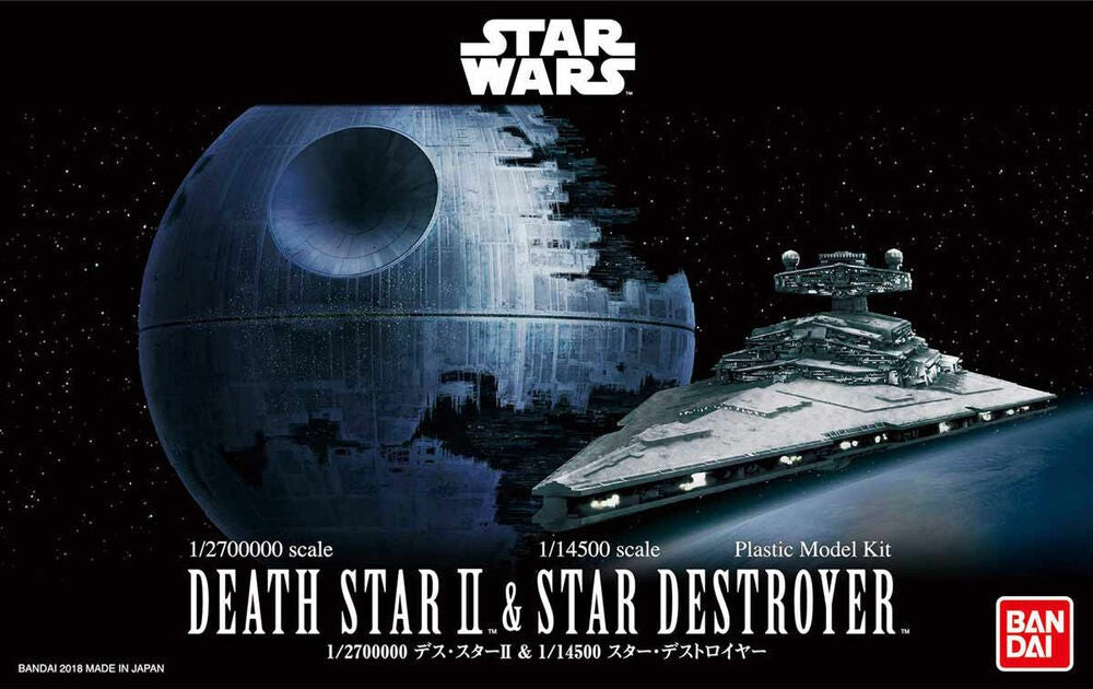 Bandai 1/2,700,000 DEATH STAR II & 1/14,500 STAR DESTROYER