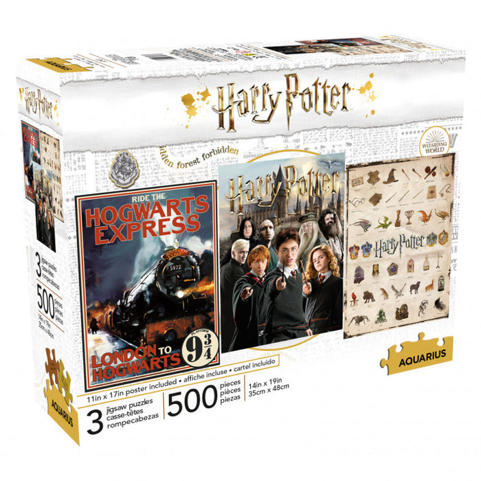 Aquarius Harry Potter Puzzle 500 pieces (3 Puzzles)
