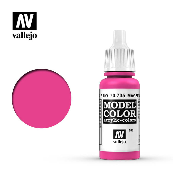 Vallejo 70735 Model Colour Fluorescent Magenta 17ml Acrylic Paint